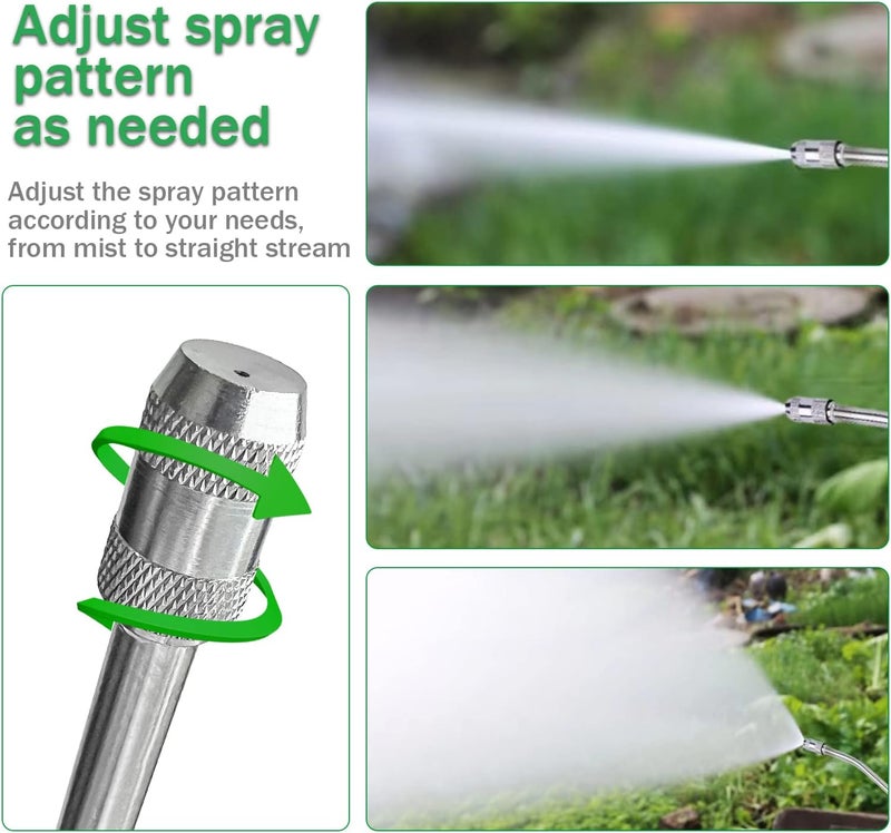 VanPet Sprayer Wand,Adjustable Universal Sprayer with 3/8" Brass Barb, Stainless Steel Replacement Sprayer Wand with Shut off Valve (3/8" Barb Sprayer Wand) - Image 4
